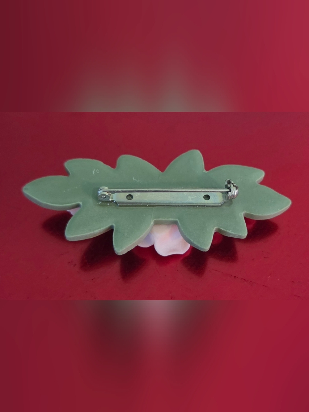 Vintage Avon"Porcelain Petals"Pink Rose Brooch With Genuine Bisque Porcelain. - Picture 2 of 3